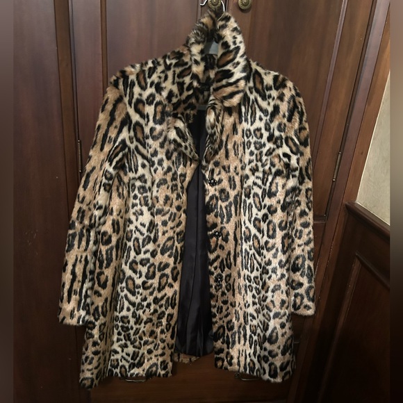 Topshop Cheetah Faux Fur Coat - Picture 2 of 3